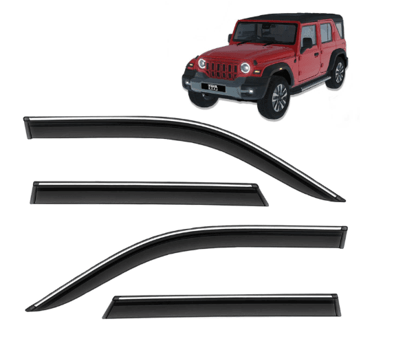 Chrome Lining Door Visor - Thar Roxx (Set of 4)