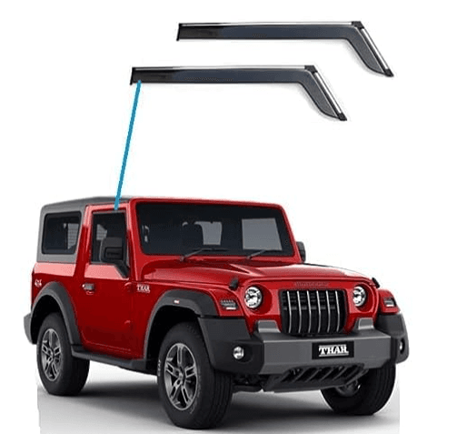 Silver Line Door Visor - Mahindra Thar (Set of 2)