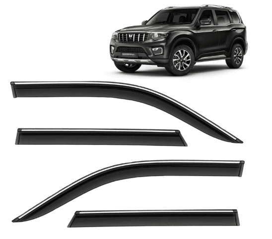 Chrome Lining Door Visor - Scorpio N (Set of 4)