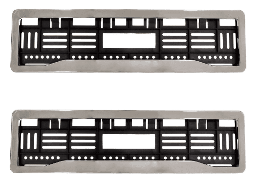 Chrome Finish Number Plate Frames (Set of 2)