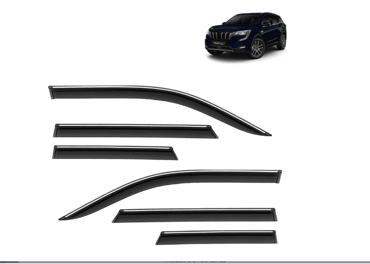 Chrome Lining Door Visor Only Compatible with Mahindra XUV 700 (Year 2021 Onwards)/ Mahindra XEV 9S